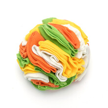 Snuffelbal voor honden, langzaam voedend-wit geel oranje 20cm