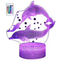 Lampada a illusione 3D, perfetta per decorare ambienti con intensità luminosa regolabile, telecomando e materiali ecocompatibili, ideale per bambini