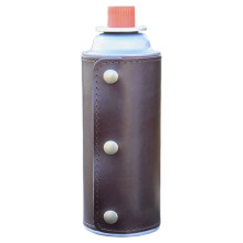 Juego de almohadilla para quemador de cuero PU y funda protectora para tanque de gas, accesorios para estufa de camping al aire libre, bolsa de