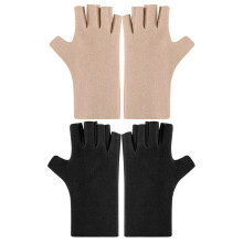 Guanti idratanti senza dita, realizzati in un materiale simile al cashmere con tecnologia di ritenzione termica a 360, adatti per l'uso del