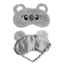 Maschera per dormire per bambini, divertente maschera per dormire in peluche, maschera per gli occhi a forma di koala dei cartoni animati, maschera