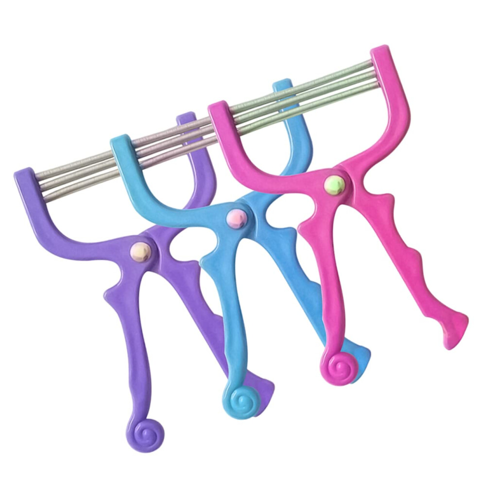3PCS Facial Hair Remover Spring Epilators Painless Tool for Smooth Skin Upper Lip Chin Cheeks