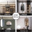 Black Hanging Oval Vanity Mirror with ExplosionProof Glass, Ceiling Mounted, 40x60cm Adjustable 4