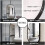 Black Hanging Oval Vanity Mirror with ExplosionProof Glass, Ceiling Mounted, 40x60cm Adjustable 2