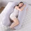 Coussin de maternité multifonctionnel en forme de U pour dormir et allaiter (gris) 3