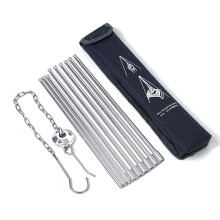 Dreibein-Campingstativ aus Aluminiumlegierung mit abgerundeten, polierten Kanten für Sicherheit und Langlebigkeit, ideal zum Kochen im Freien