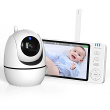 Babyphone vidéo sans fil - Multifonction - Sans fil - VOX - Écran LCD 2 pouces - Caméra bidirectionnelle - Vision nocturne - Berceuses