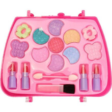 Kit de maquillage pour enfants - Jouet d'imitation - Filles - Rose - Non toxique et lavable