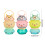 Cute Deer Water Bottles with Straw Plastic-Gradient Green 4