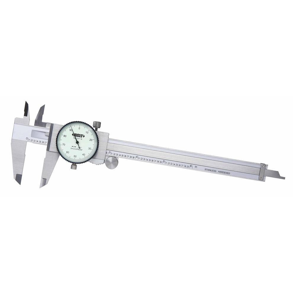 13114 Shockproof Dial Caliper 04 Inch Stainless Steel Precision Measuring Tool 0.001 Graduation 9119770563880