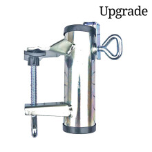 Kraftig stålparasollklemme, justerbart stativ Galvanisert rustbestandig holder for terrasse, tribuner, bakluker, båter, stenger, gjerder, piknik