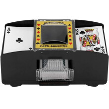 Mélangeur de cartes - Non spécifié - 2 jeux de cartes - Fonctionne sur piles - Pour 1 joueur ou plus - Noir