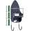 Ironing board wall bracket  Overthedoor hook, keeps rooms organized, black. 4