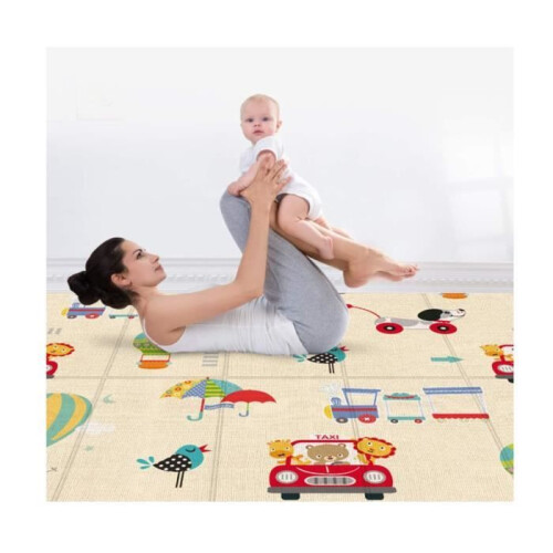 Tapis d'éveil - Bébé - Mousse - Imperméable - Doux - Couleurs douces 2