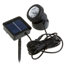 Solar Pond Lights Waterproof 6LED Underwater Solar Spotlight for Outdoor Fountain Pool Warm White