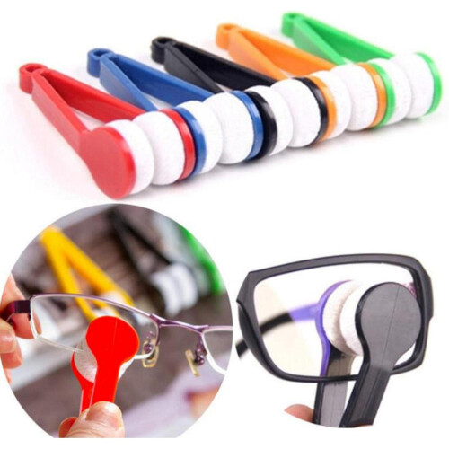 Eyeglass Cleaning Tool with Microfiber Brush for Glasses and Sunglasses, Compact Reusable Design 2