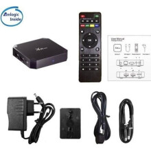 Mini boîtier TV X96 Android 7.1.2, processeur quadricœur Amlogic S905W, Wi-Fi 2G/16G, lecteur 4K HD avec récepteur infrarouge.