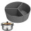 Silicone Slow Cooker Divider, 3Way Liner Separator, Reusable Lining, Round and Oval, Grey 1