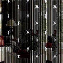 Rideau de porte en cristal noir - Décoration intérieure - Design contemporain - 200 x 100 cm