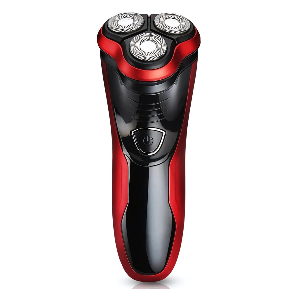 USB Rechargeable Electric Shaver for Men, Waterproof 3D Rotary Shaver with PopUp Beard Trimmer