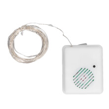 Guirnalda de luces decorativas con música alegre, luces navideñas con altavoz activado por voz, guirnalda LED a pilas con cable de cobre suave,