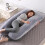 Oreiller multifonctionnel en forme de U pour femmes enceintes 1