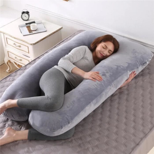 Oreiller multifonctionnel en forme de U pour femmes enceintes