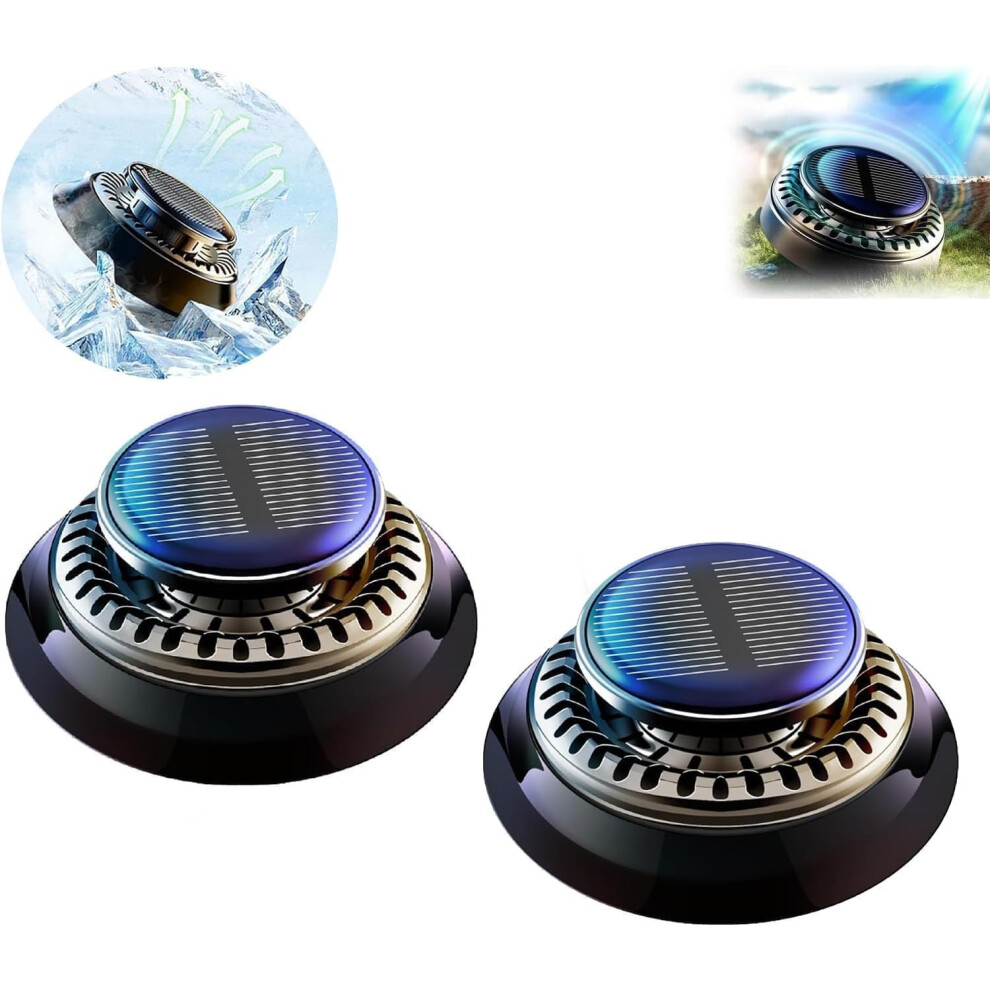 2Pcs Solar Powered Car Air Freshener Diffuser With Longlasting Fragrance And Odor Elimination 9001264759087