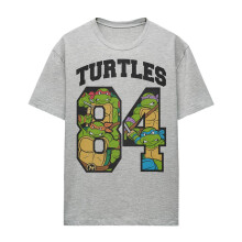(XL, Athletic) Teenage Mutant Ninja Turtles Womens/Ladies Turtles 84 Heather T-Shirt