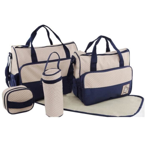 Lot de 5 sacs à langer verts pour maman, pour les sorties