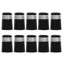 Racket handle accessories, 20 x 13.8 x 9.3 mm, black tip, size 0.370, ferrules