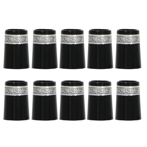 Racket handle accessories, 20 x 13.8 x 9.3 mm, black tip, size 0.370, ferrules