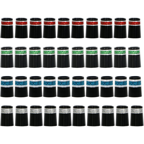 Racket handle accessories, 20 x 13.8 x 9.3 mm, black tip, size 0.370, ferrules 2
