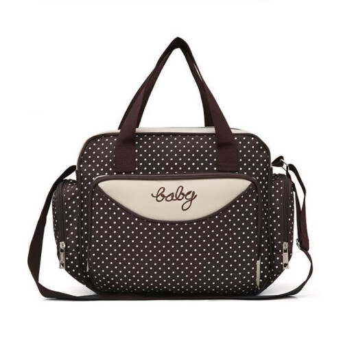 Sac à langer LOKER Mom - Lot de 5 - Microfibre - Café - Usage quotidien 1