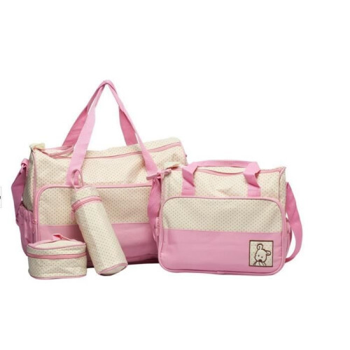 Ensemble de 5 sacs à langer pour maman et bébé - Rose