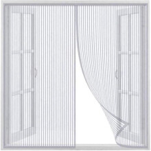 Moustiquaire magnétique 120 x 120 cm, maille ultra-fine, fermeture automatique, blanche