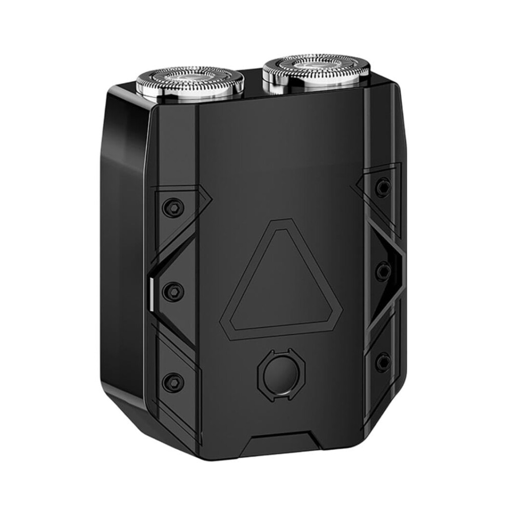 Black Electric Shaver For Men With Magnetic Dual Heads, Usbc Fast Charging, Ipx7 Waterproof