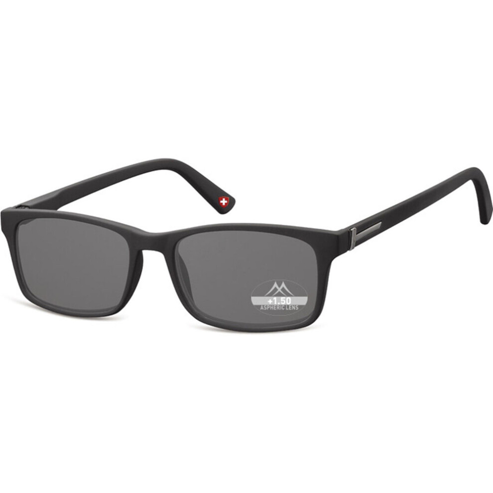 Montana Readers Black (3) Montana Sunreaders Mr73s Frame With Grey Reading +2.00 Strength Lens