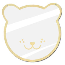 Kids Room Mirror Cute Bear Shaped Shatterproof Acrylic Wall Mirror Self Adhesive for Bathroom