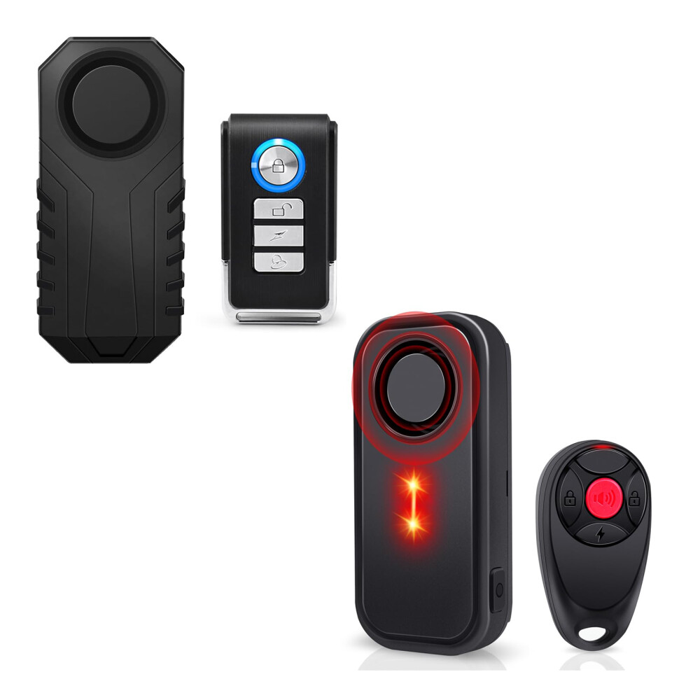 113Db Bike Alarm With Remote, Ip65 Waterproof Motorcycle Security With Vibration Sensor 9119770565556