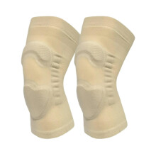 Knee protector 1 pair knee brace, compression sleeve, knee support for running, volleyball (Beige, XL) XL Beige