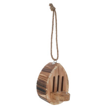 Outdoor Wooden Butterfly House with Feeder, Hanging Habitat Shelter for Garden Yard and Patio