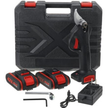 Sécateur électrique - Prise US - 30 mm - Rechargeable - 2 batteries - ABS et acier allié