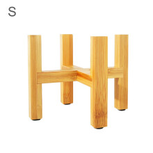 Wooden Plant Stand For Corner Display, Artificial Sunflower Bouquet Holder, Detachable Mini Flower Pot Rack Shelf, Natural Wood Floor Protecting Plant