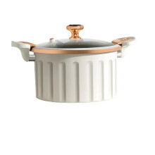 Slow Cooker Casserole Pot: Insulated Thermal Cooker, Soup Pot Practical and Easy to Clean for Home Cooking (White) 1.8 Liter White