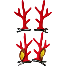 Kersthaaraccessoires, rendiergeweien oren haarclip feestelijke look lichtgewicht en comfortabele feestelijke hoofdtooi voor vrouwen en meisjes,