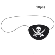 Mjukt tyg för piratögonlapp med bekväm passform, stöd för lata ögon och ljusblockering, justerbart elastiskt band för piratkostym och