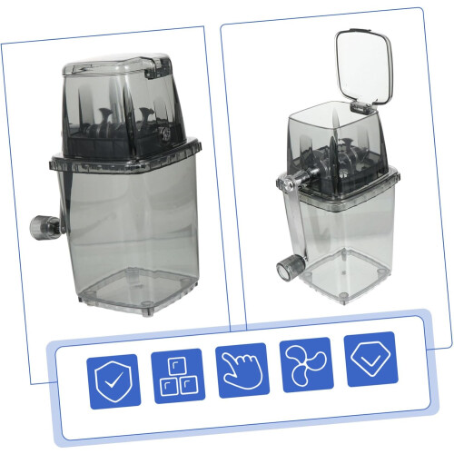 Hand crank machine and easy to operate for shaved snow cone slush black 2
