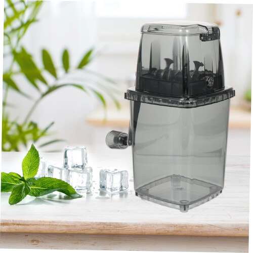 Hand crank machine and easy to operate for shaved snow cone slush black 1