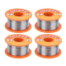 Soudure à l'étain Qiilu, paquet de 4 bobines de fil à souder, flux d'étain, soudure haute pureté, sans nettoyage, 50 g, 1 mm